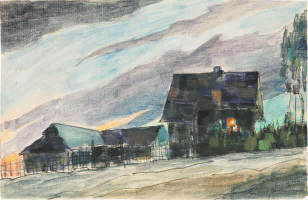 Смирнов Борис Александрович. Вечер в деревне. Струги